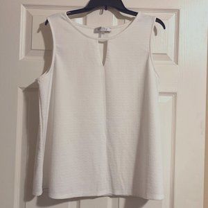 Kasper XL White Sleeveless Career Blouse Like New